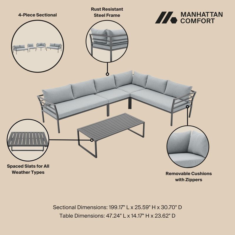 Sunnyside Gray Patio Set