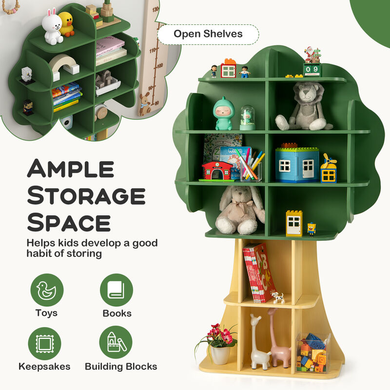 Open Shelf Bookcase for Kids – Toy Organizer and Display Rack in One