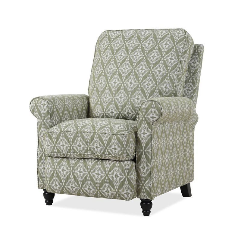 ProLounger Pushback Recliner in Pistachio Green Diamond Medallion Print