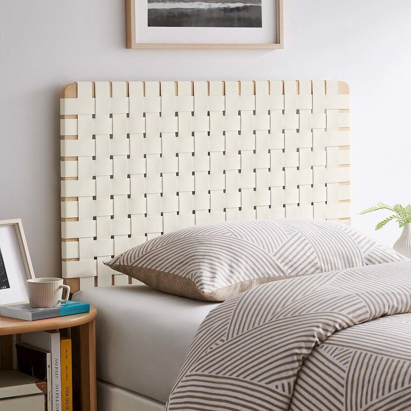 Sparta Weave Vegan Leather Twin Headboard image number 7