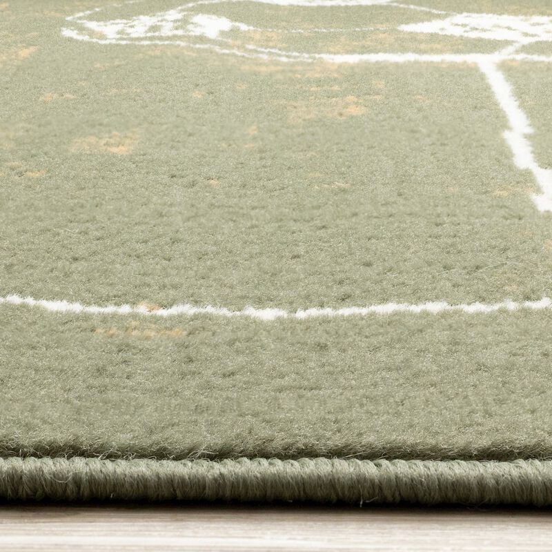 Novelle Home Green 5x7 Soccer Rug, Football Rug and Soccer Mat, Boys Room Rug image number 2
