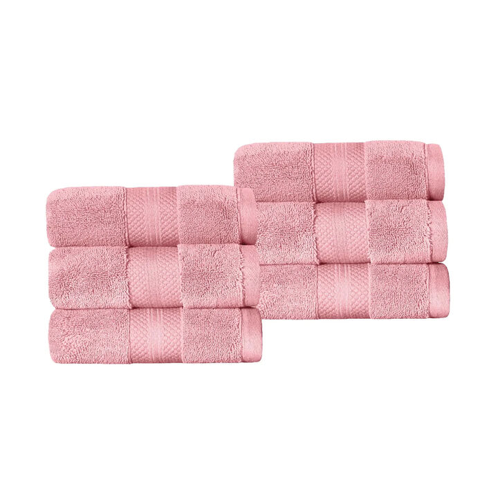 6 Pack Turkish Cotton Hand Towels Set, Soft Quick Dry Absorbent Towels for Bathroom Kitchen