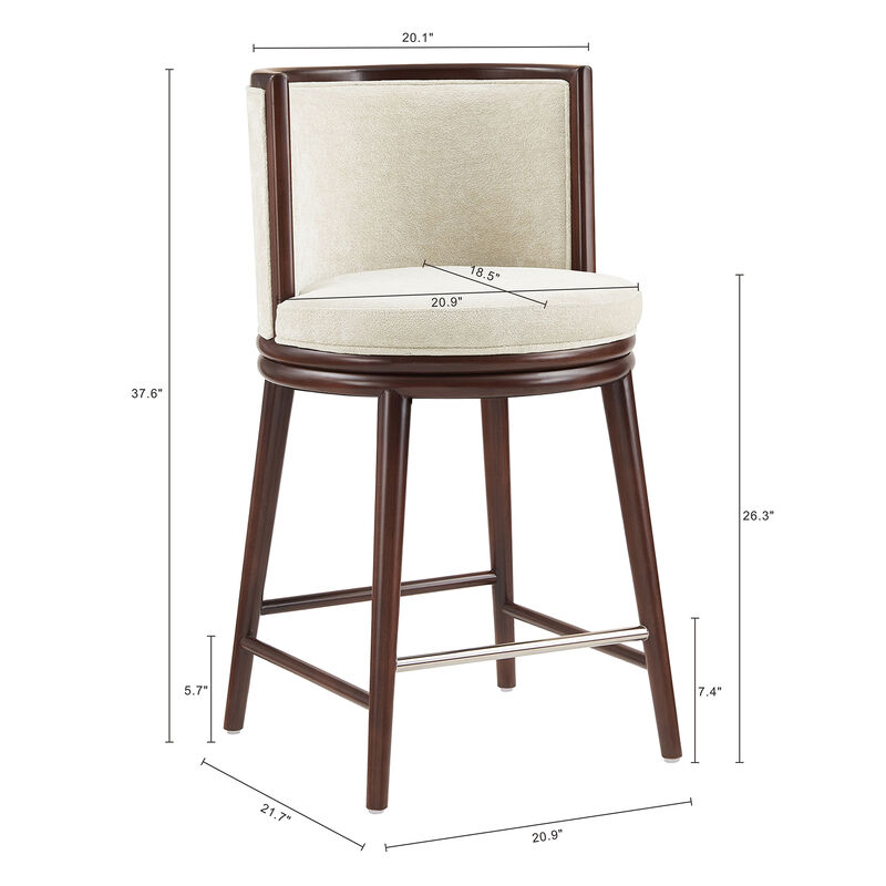 Evalyn Cream Counter Stools (Set of 3)
