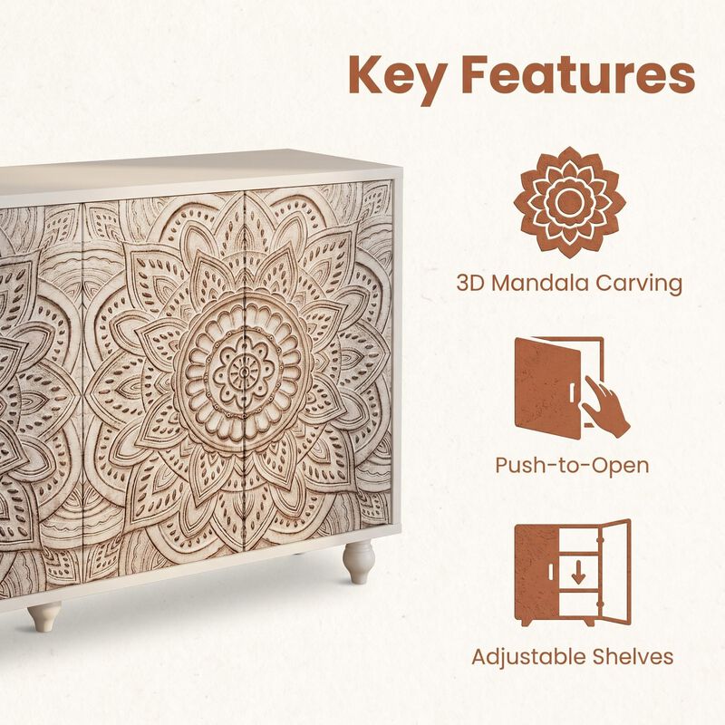 Judtik Embossed Sideboard image number 2