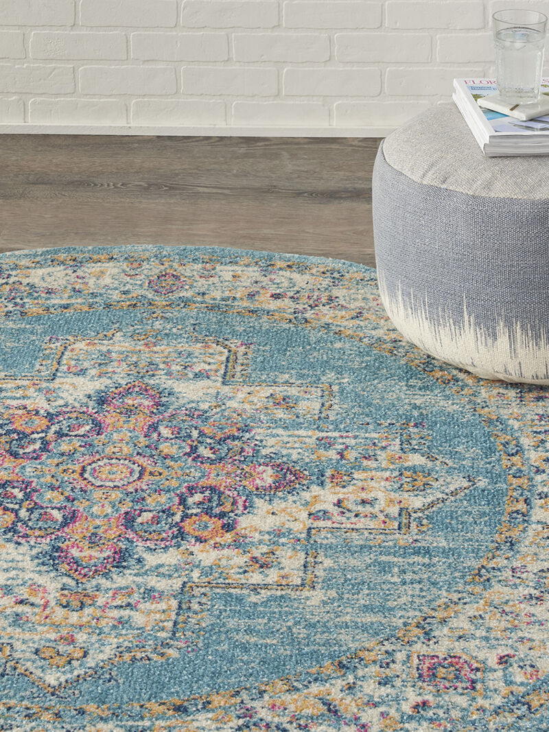 Passion PSN03 Light Blue 5'3" x 7'3" Rug image number 8