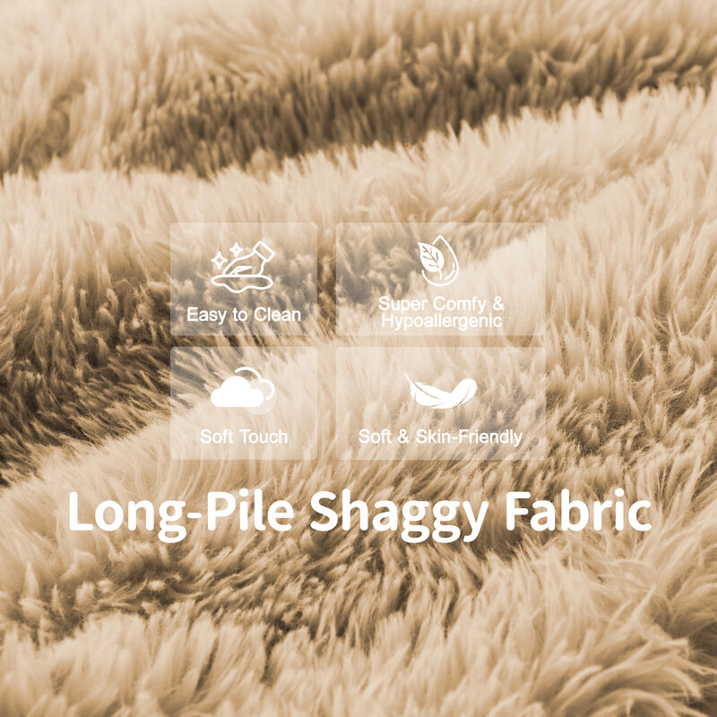 Monimp Soft Fluffy Plush Fabric Loveseats image number 7
