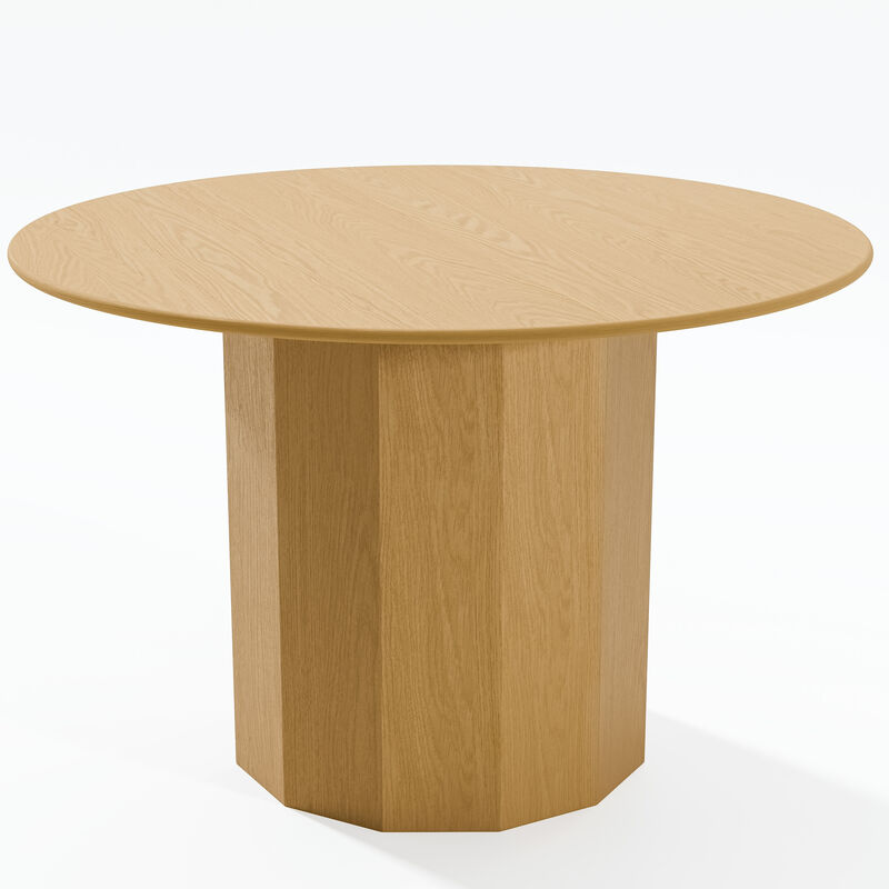 46 Round Edge Wooden Dining Table
