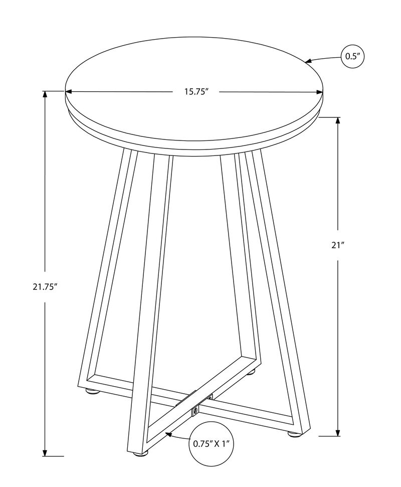 Modern Round Accent Table, Ideal for Sofa Side or Bedside Use in Any Room image number 2