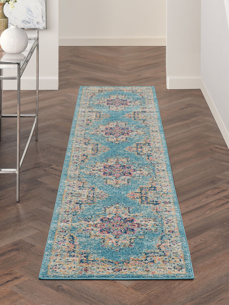 Passion PSN03 Light Blue 2'2" x 10' Rug image number 6
