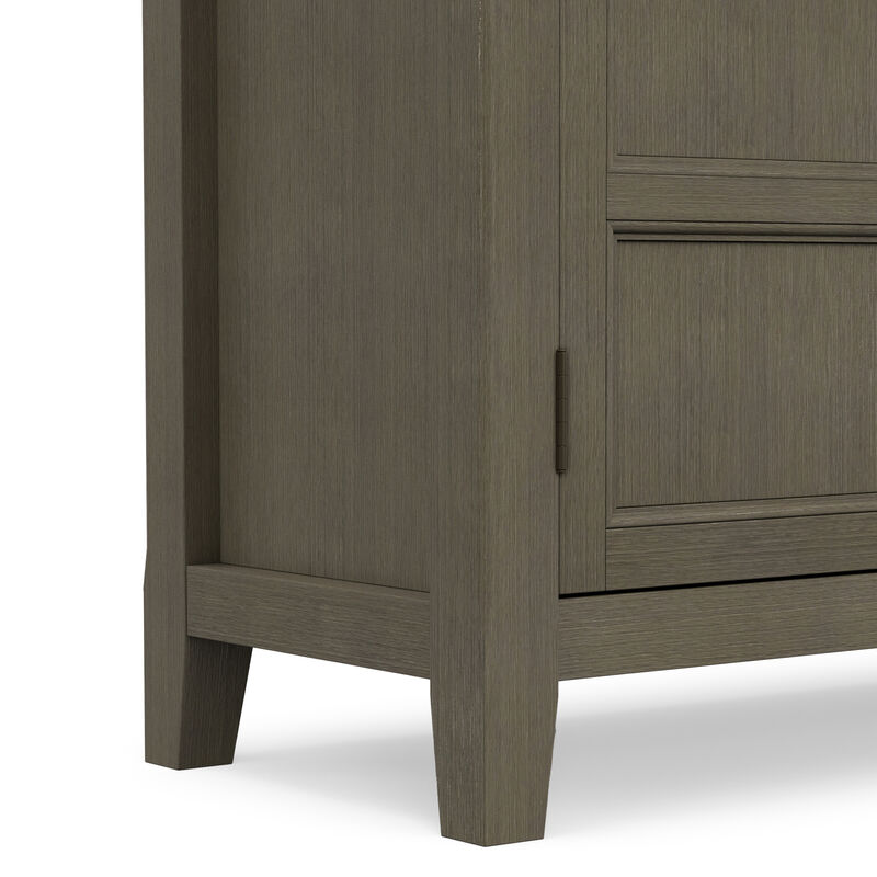 Burlington SOLID WOOD 30 inch Wide Transitional Low Storage Cabinet in Farmhouse Grey image number 9
