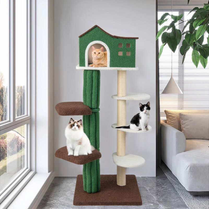 Hivvago Multi-level Cat Tree with Condo and Anti-tipping Device