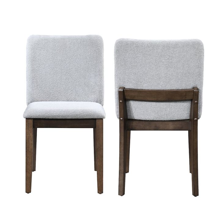 New Classic Furniture Kody Fabric Upholstered Dining Chair in Gray (Set of 2)