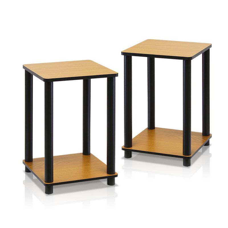 Furinno Turn-N-Tube End Table Corner Shelves, Set of 2