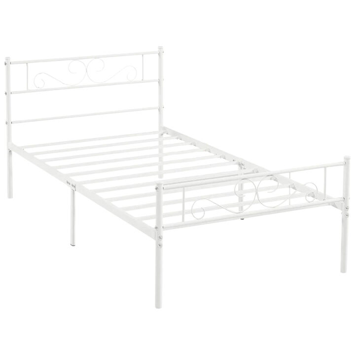 Metal Platform Bed Frame with Headboard and Footboard – Sturdy & Stylish