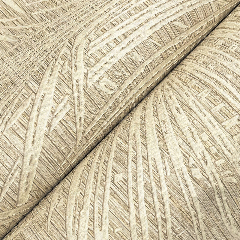 Della Palm Wheat Wallpaper (Set of 2) image number 1