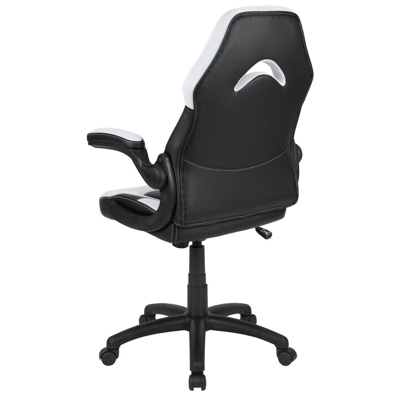 X10 Gaming Chair Racing Office Ergonomic Computer PC Adjustable Swivel Chair with Flip-up Arms, / LeatherSoft image number 5