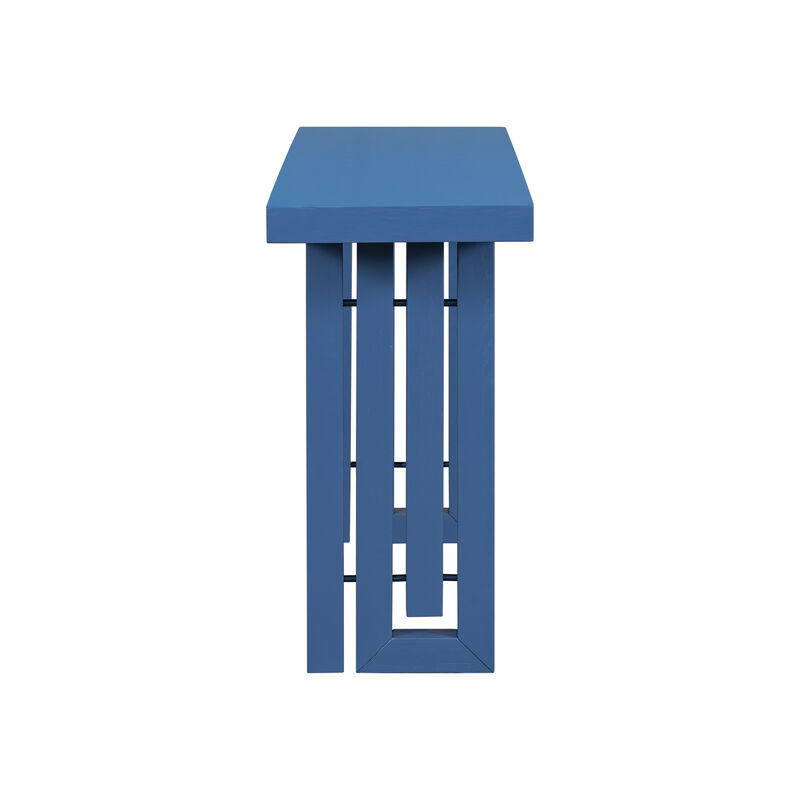 Merax ModernOak Veneer Rectangular Console Table