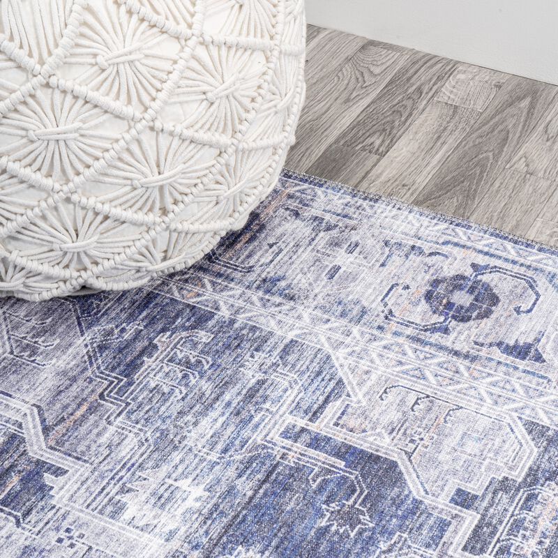 Alanya Ornate Medallion Machine-Washable Area Rug