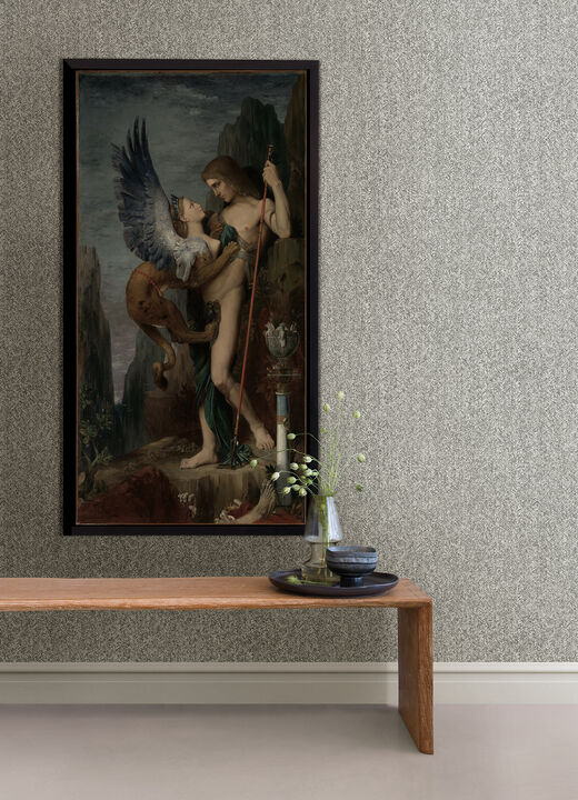 Ashbee Dark Grey Tweed Wallpaper
