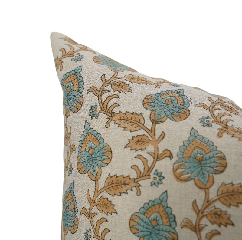 Fabdivine Boho Handmade Block Print Linen Pillow Cover Sofa Couch Bed Room D&eacute;cor Grey or Brown Cushion Case, es, Madhubala image number 6