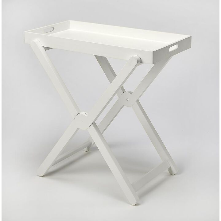 White Folding Tray Table, Belen Kox