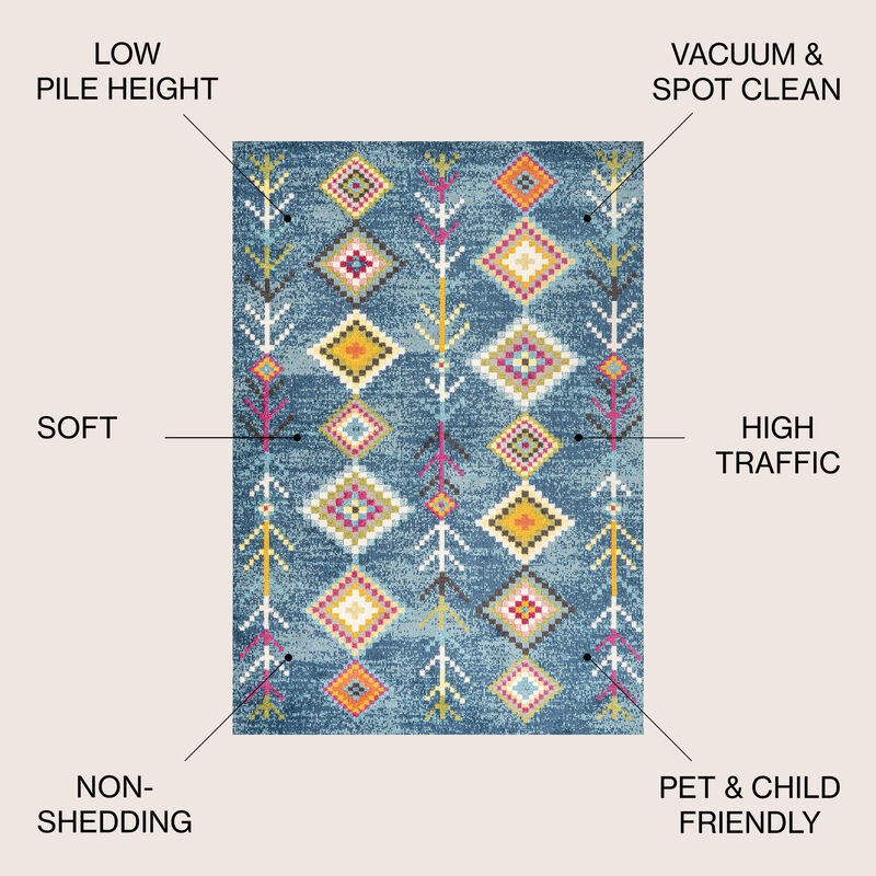 Tribal Love Geometric Area Rug