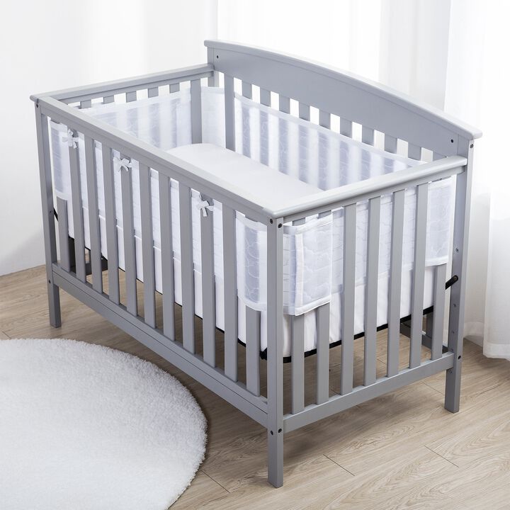 Breathable Mesh Crib Liner — Deluxe Sheer Quilted Collection
