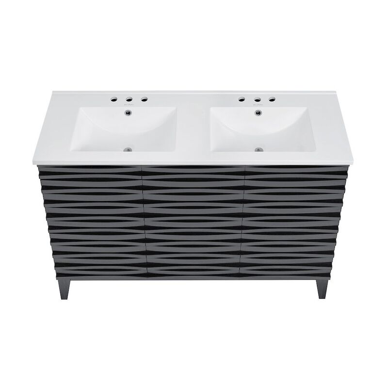 Cascade 48 in. Bathroom Vanity with 3-Hole Ceramic Sink Top image number 2