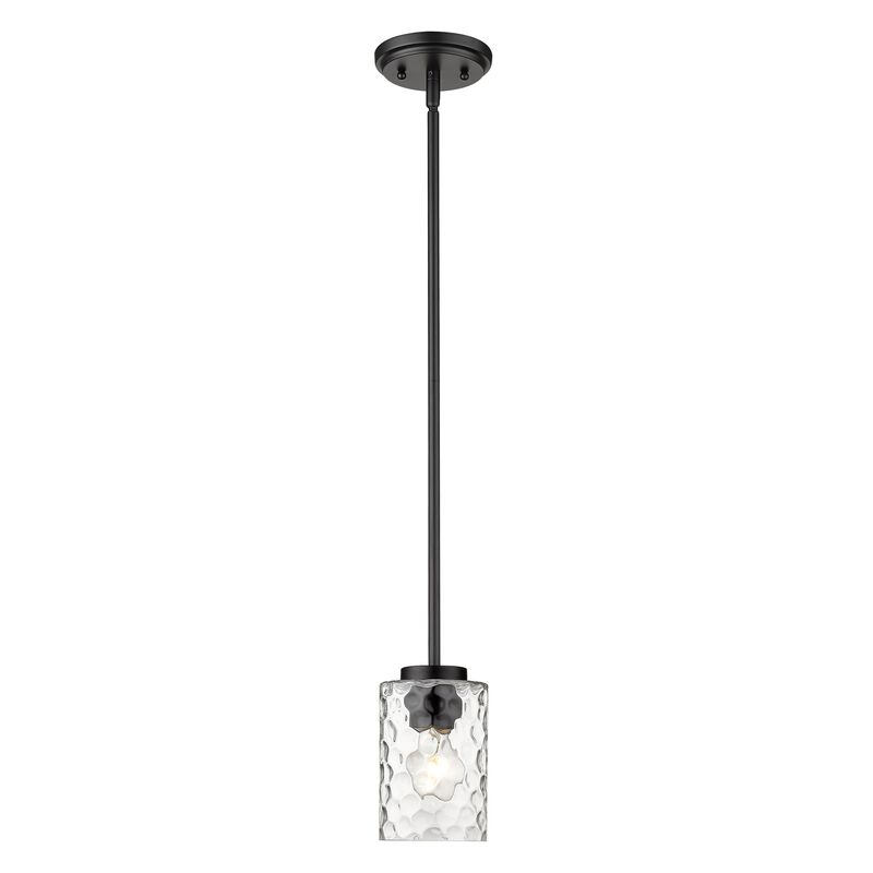 Hivvago Black Metal and Glass Mini Pendant Hanging Light