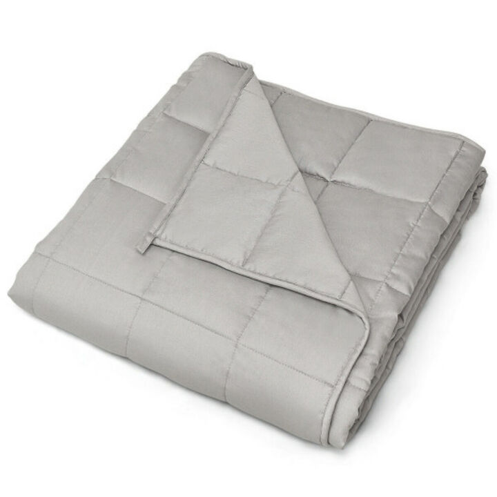 20 lbs 60" x 80" 100% Cotton Weighted Blanket - Light Gray