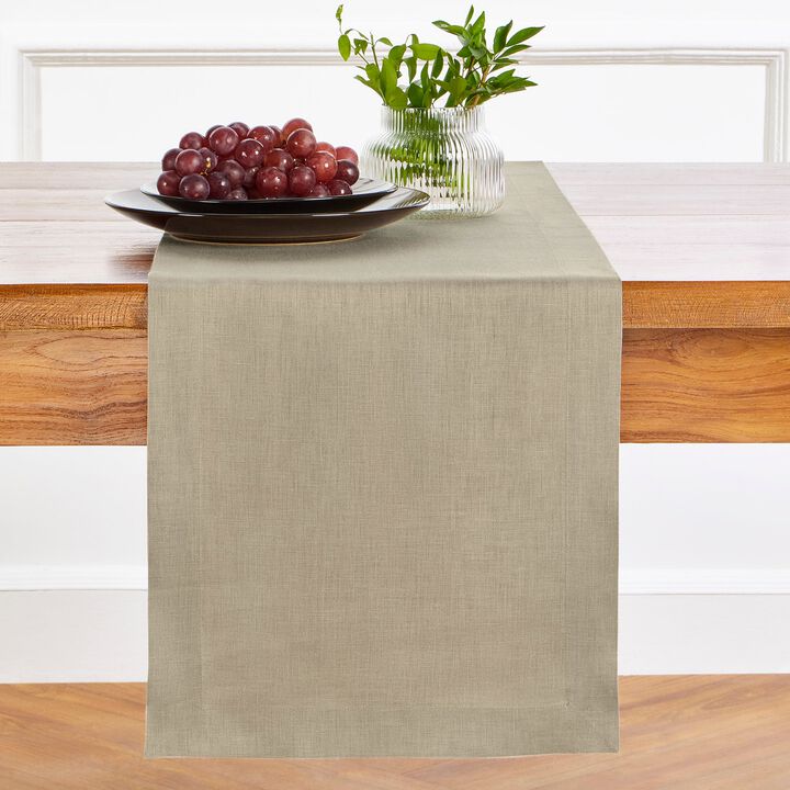 Solino Home Fete 100% Linen Table Runner &ndash; Handcrafted, Machine Washable, Perfect for Holiday and Everyday Dining
