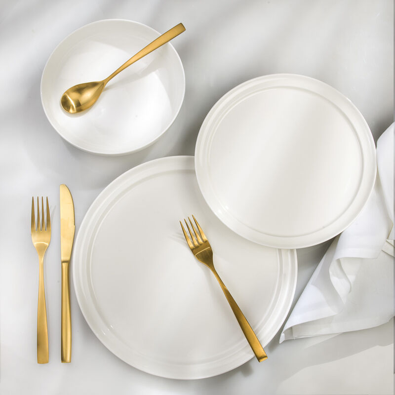 ClayBarn Lafayette Street Fine Bone China 12 Piece Dinnerware Set, Service For 4 image number 5