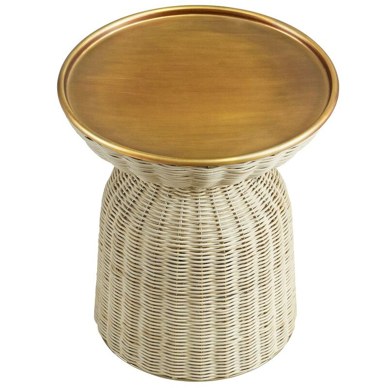 Lazaro Round Rattan Side Table image number 3