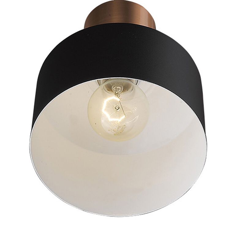 Hivvago Matte Black and Rose Gold Pendant Hanging Light