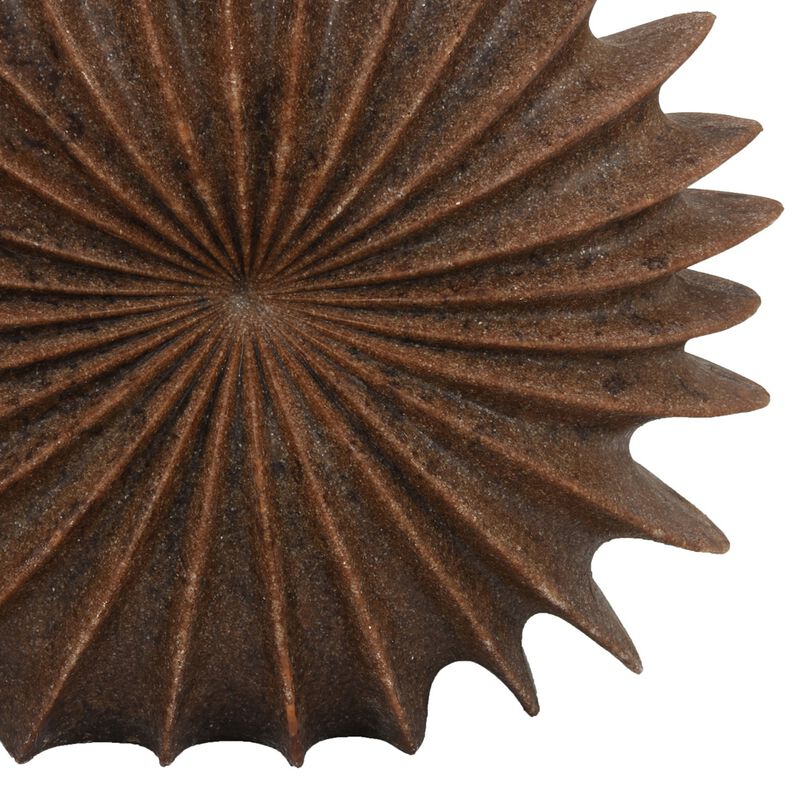 Wink Accent Vase, Sea Urchin Brown Resin Statuette, Modern 20 Inch - Benzara