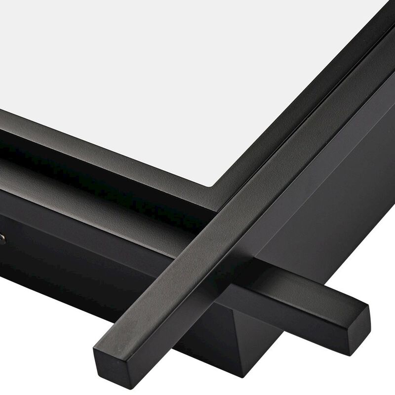 VONN Lighting Integrated LED Ceiling Lighting Rectangular Semi Flush in Black