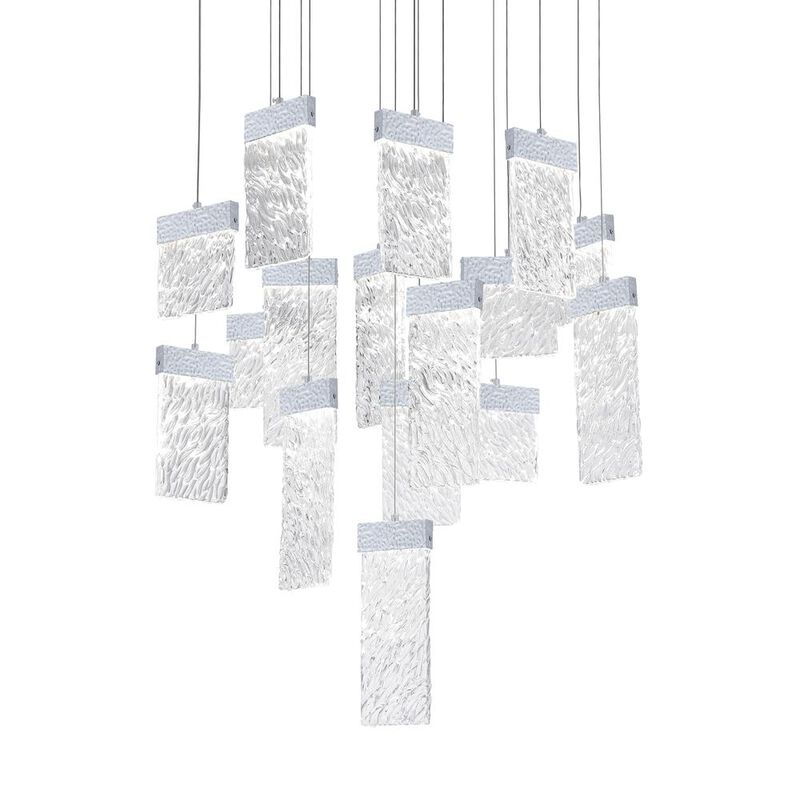 CWI Lighting Carolina LED Chandelier With Pewter Finish