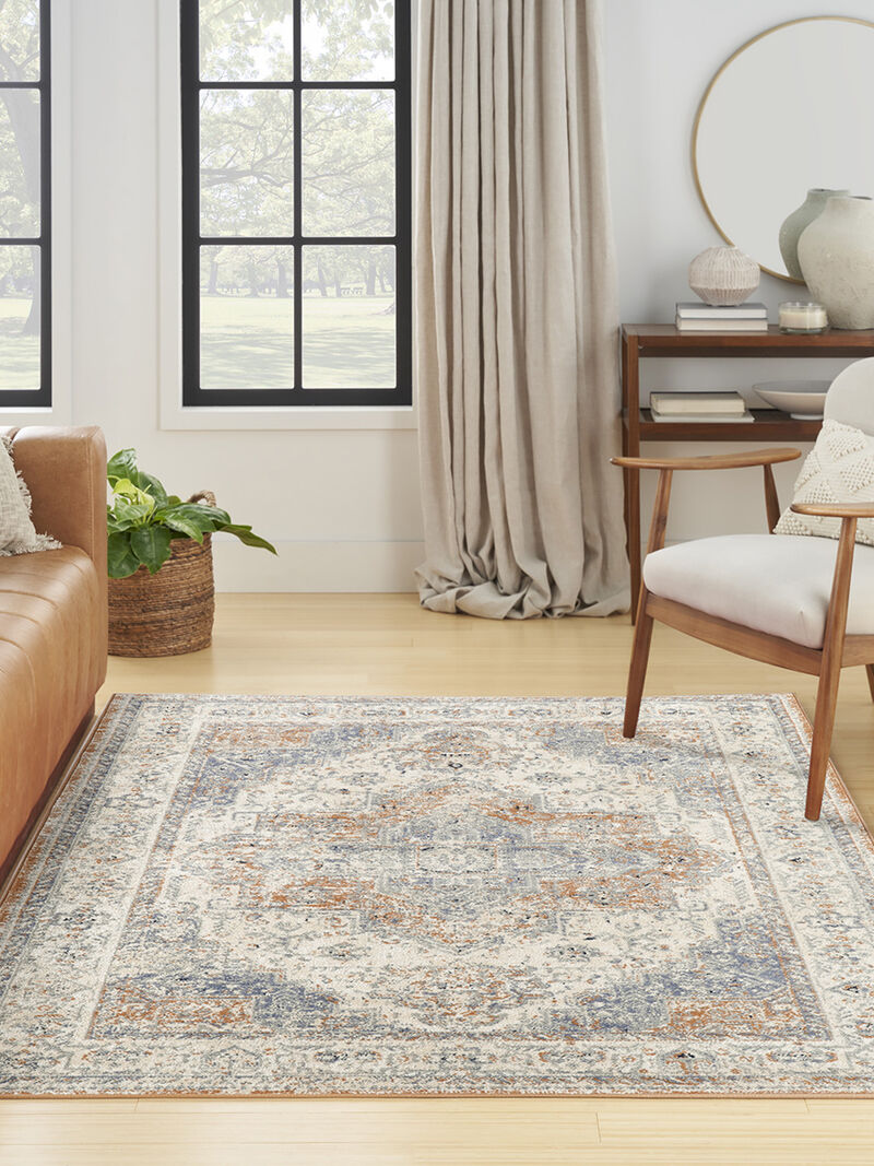 Nourison Essentials Persian NRE07 Beige/Blue 5' x 7' Rug