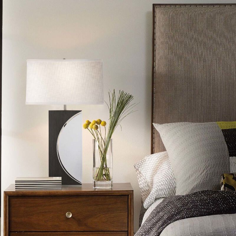 NOVA OF CALIFORNIA Half Moon Table Lamp - Charcoal Gray