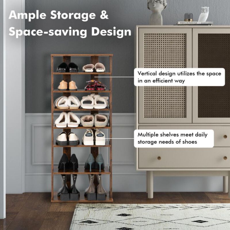 Hivvago Patented 7 Tiers Vertical Shoe Rack for Front Door