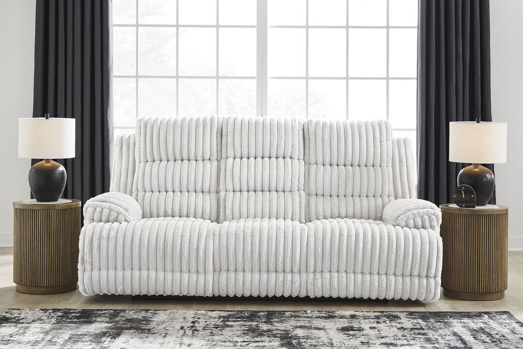 Technique Power Reclining Sofa with Drop Down Table