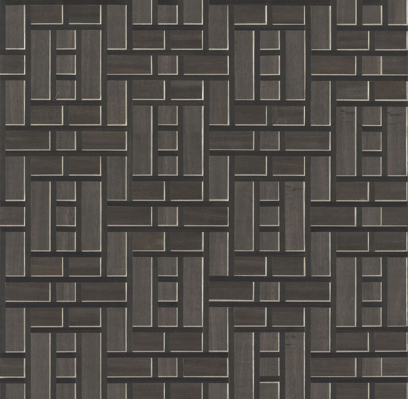 Teahouse Panel Black Wallpaper image number 0