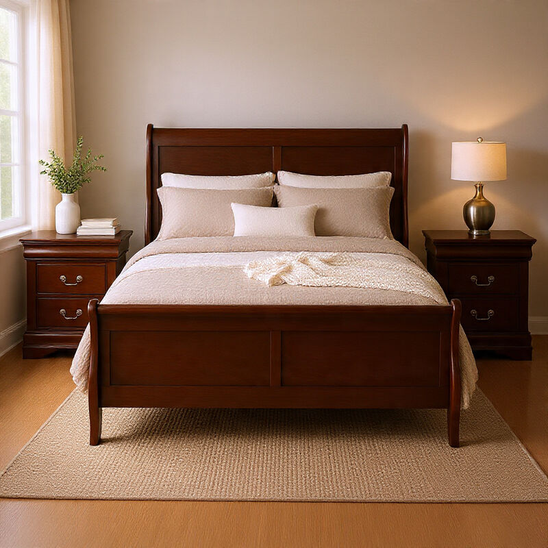 Bedroom Set, Wood, 3 Piece Set with 2 Nightstands image number 8
