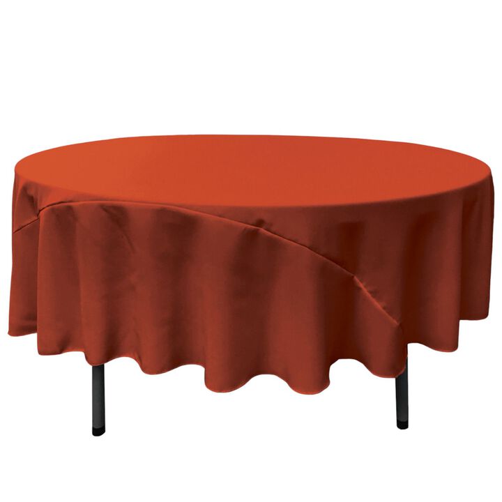 Round Polyester Poplin Tablecloth for Weddings, Parties and Banquet Use