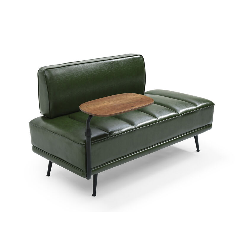 Cabdux Modern loveseat With side table image number 4