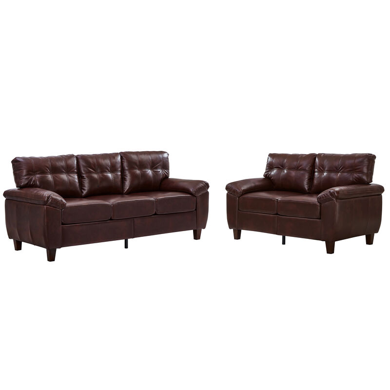 Hufe PU Leather 2 Pieces Sofa image number 0