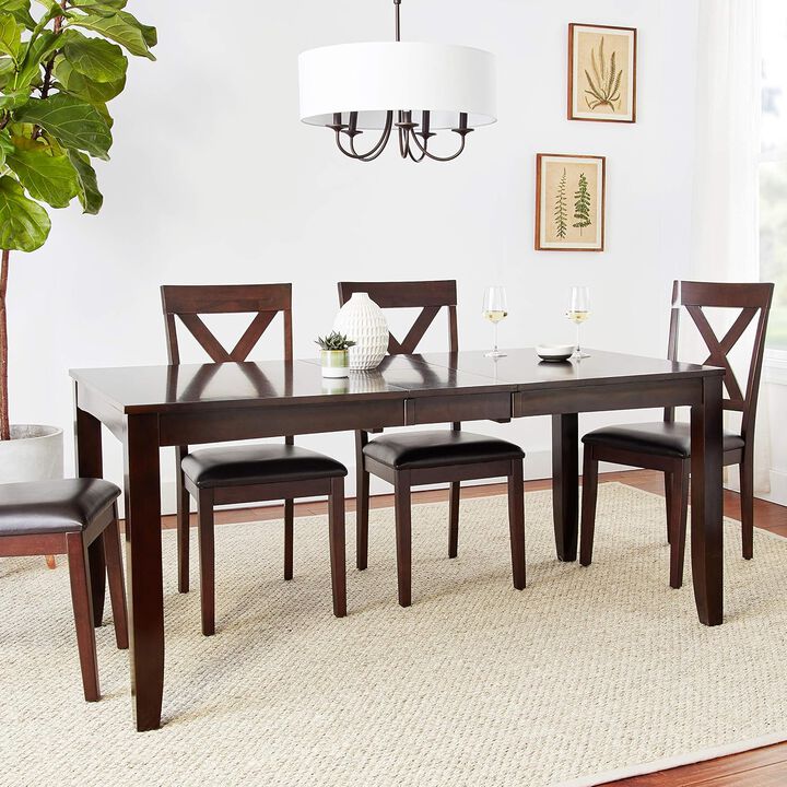 Lynfield Rectangular Dining Table 36"x66" with butterfly leaf in Cappuccino Finish