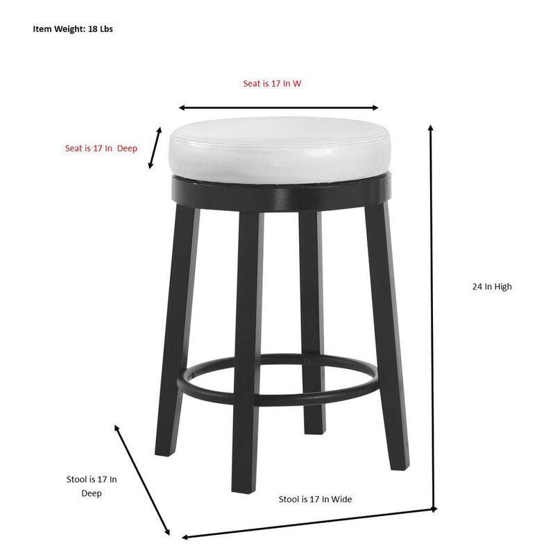 Carolina Living Era Swivel 24 Counter Stool - Set of 2 - Gray/Espresso