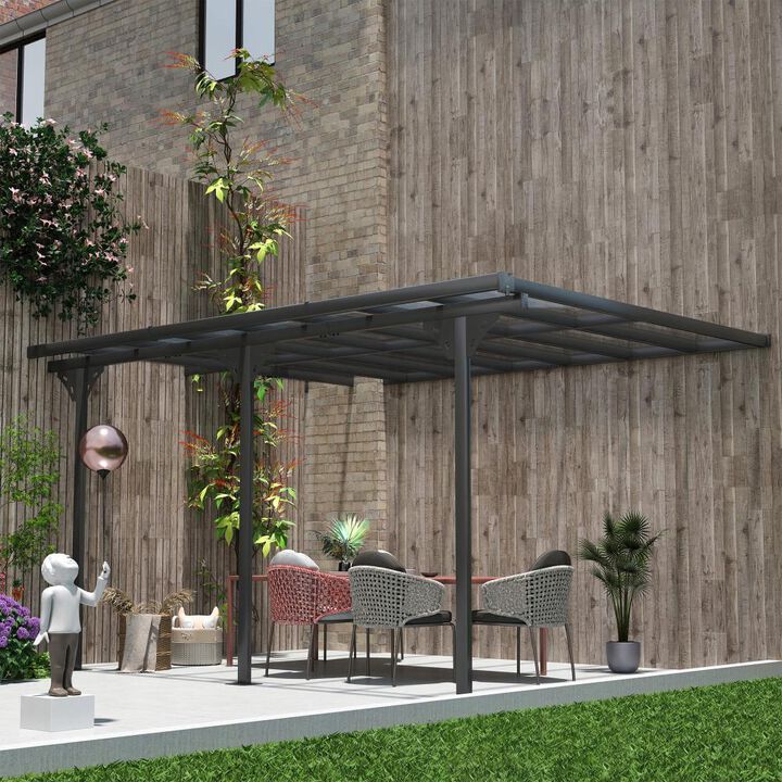Hivvago Outdoor 14.5x10 Pergola with UV Blocking Roof