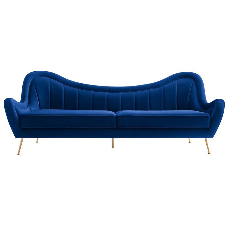 Cheshire Channel Tufted Performance Velvet Sofa image number 0